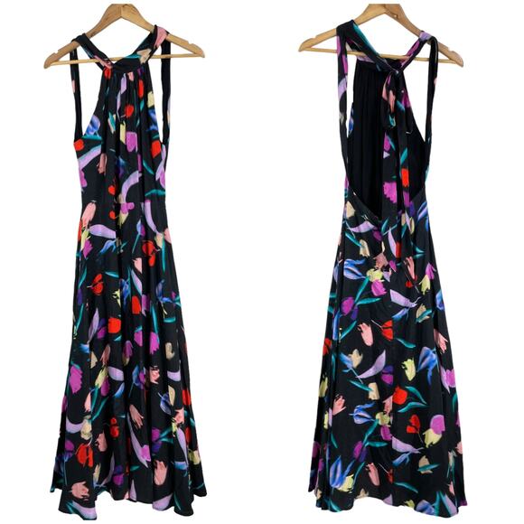 Rotate Birger Christensen NWT Frederikke Floral Halterneck Maxi Dress Sz 38 US 8 - Picture 5 of 13
